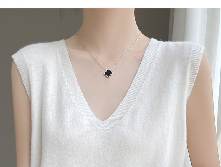 Weelop - V-hals effen trui-vest