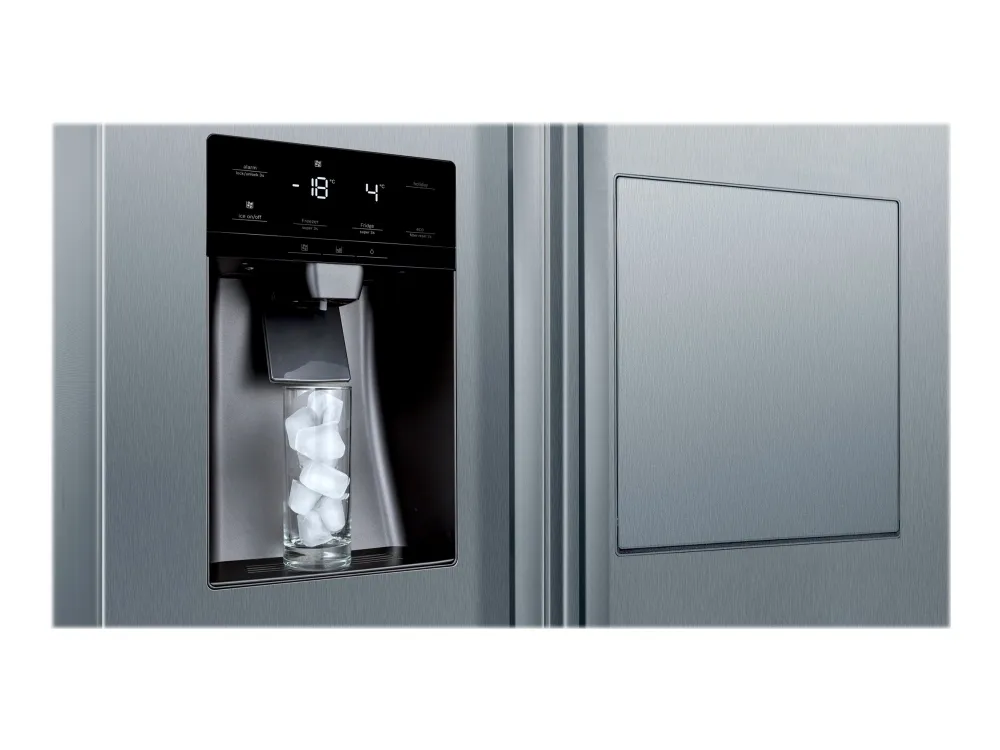 Bosch Serie | 6 KAG93AIEP - Køleskab/fryser - side ved side med vanddispenser, isdispenser - fritstående - bredde: 90.8 cm - dybde: 70.7 cm - højde: 178.7 cm - 531 liter - Klasse E - rustfrit stål