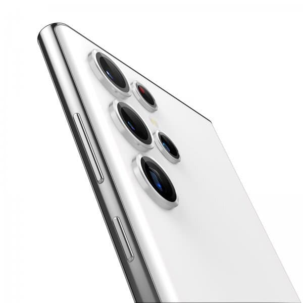 Spigen Samsung Galaxy S22 Ultra Kameralinsebeskytter GLAS.tR EZ Fit Optik Pro 2-pak Phantom White