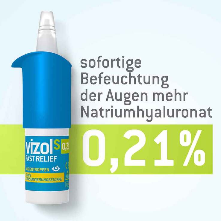 Vizol S 0,21% Fast Relief Augentropfen, 10 ml