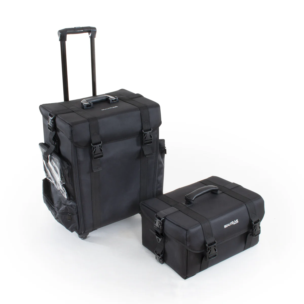 Valise professionnelle noire double compartiment 4 roues BERLIN