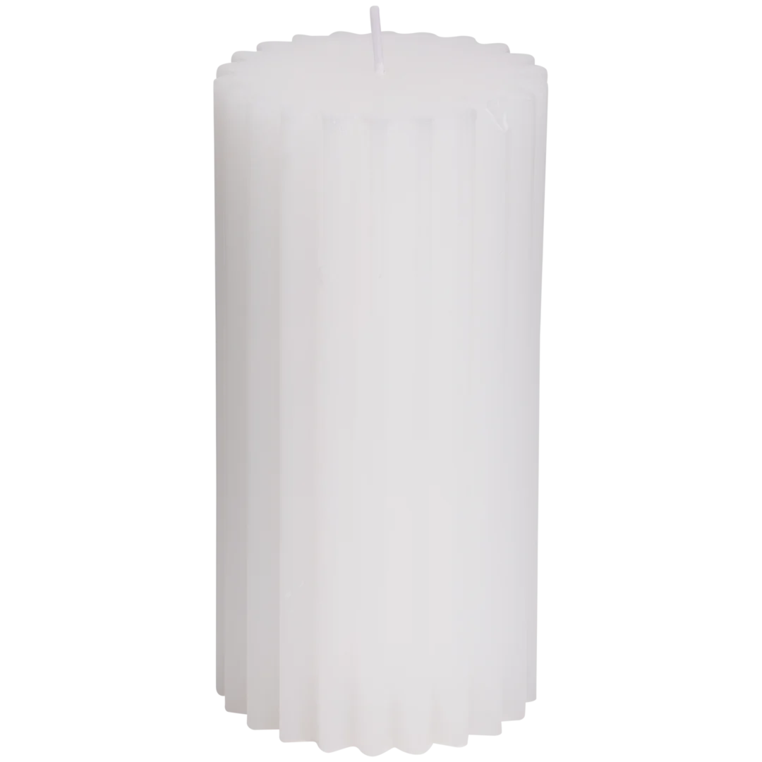 Bougie cylindrique cannelée