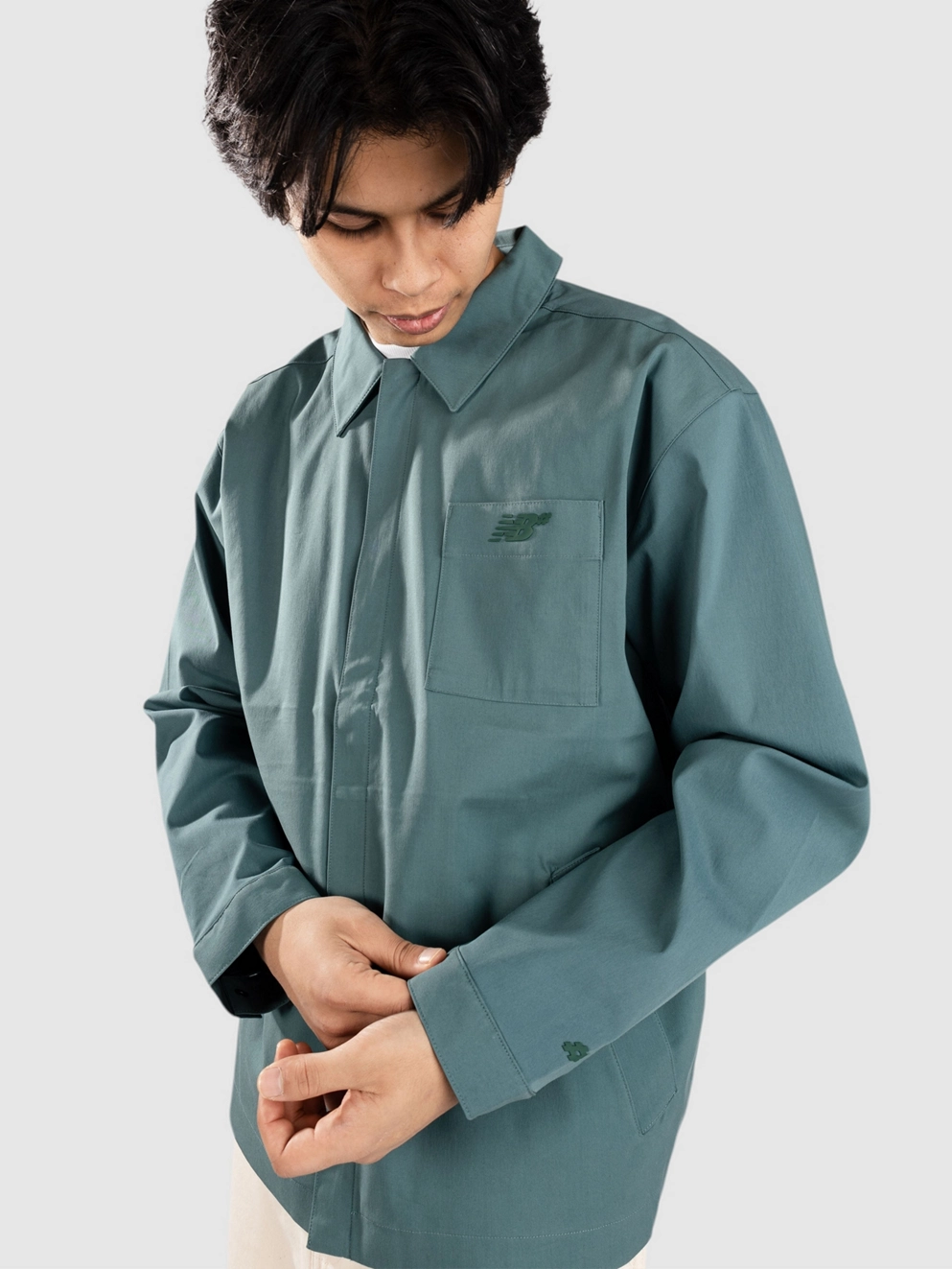 New Balance Numeric Coaches Twill Jacket new spruce