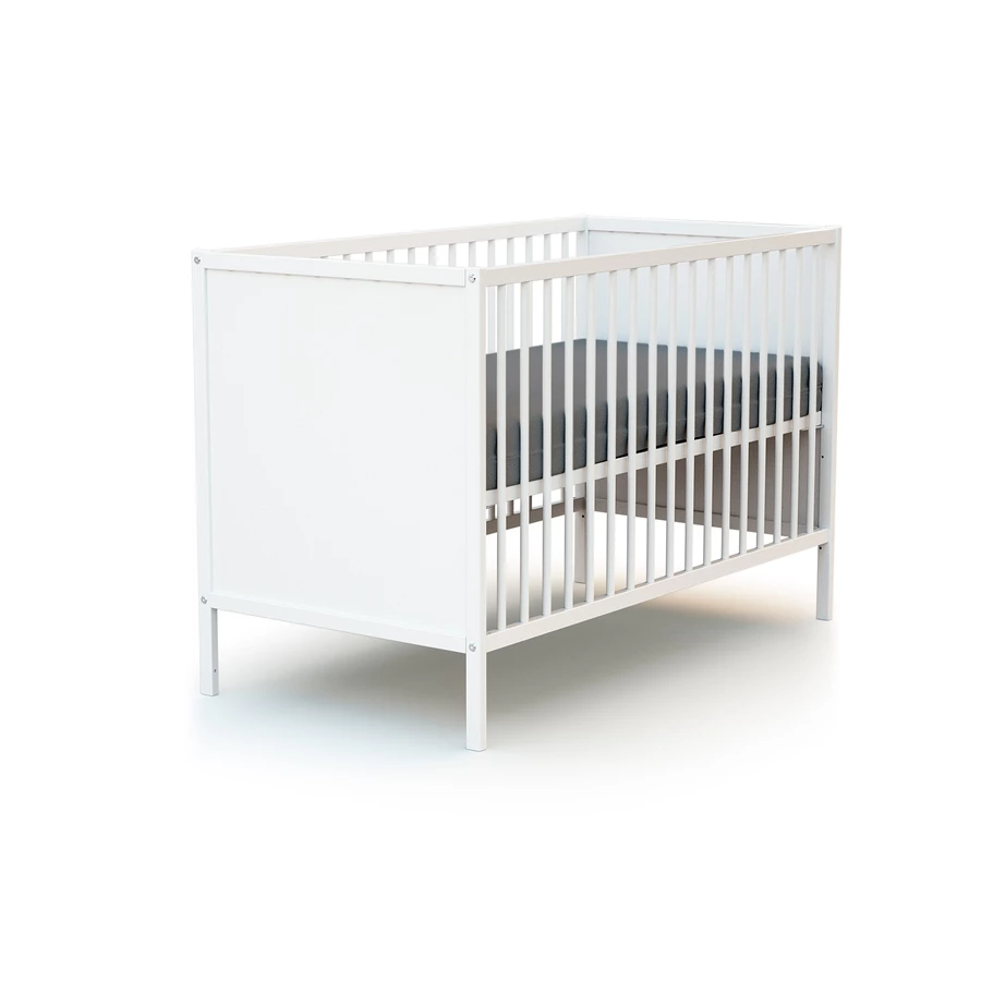 WEBABY Babybett Renard mit Panelen weiß 60 x 120 cm