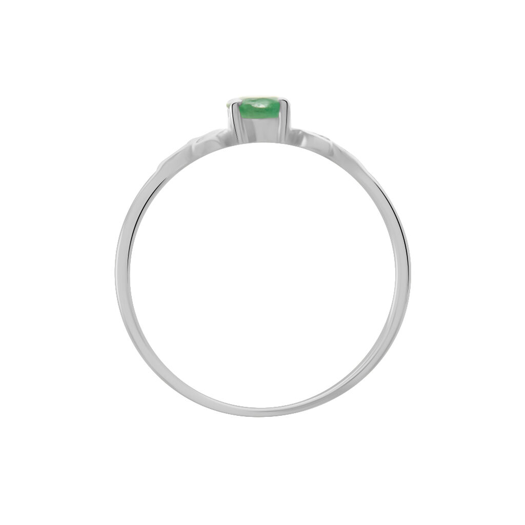 Bague Or Blanc Febe Emeraude