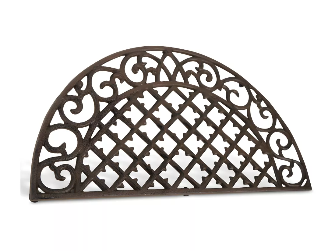 Paillasson demi lune fonte Fonte Marron - Décoration d'Autrefois