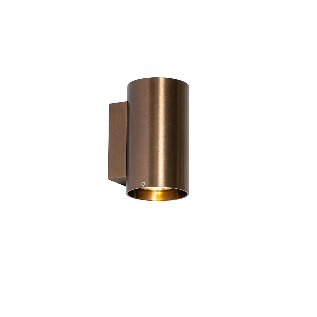 Moderne ronde wandlamp in donker brons - Sandy