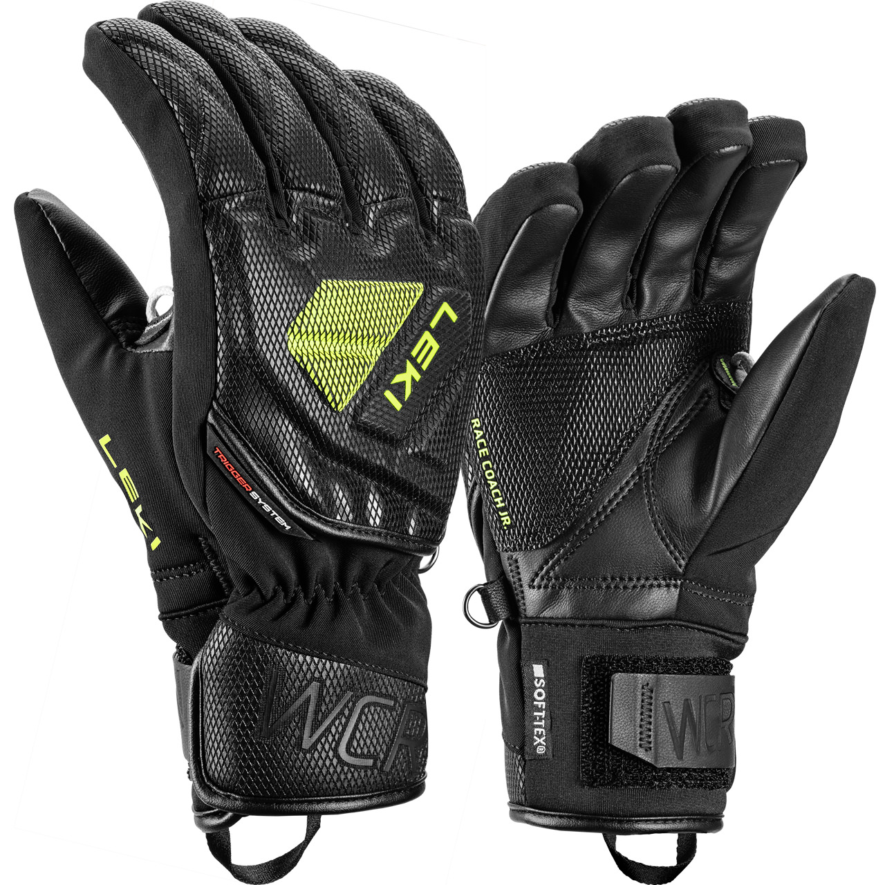 Leki Junior Handschuh WCR C-TECH 3D black/ice lemon | Leki | L | Brands | XSPO-Fashion
