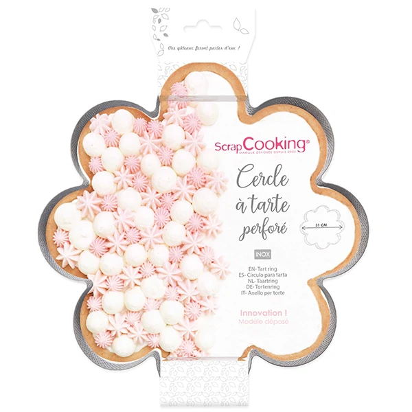 Cercle à tarte perforé Marguerite Scrapcooking