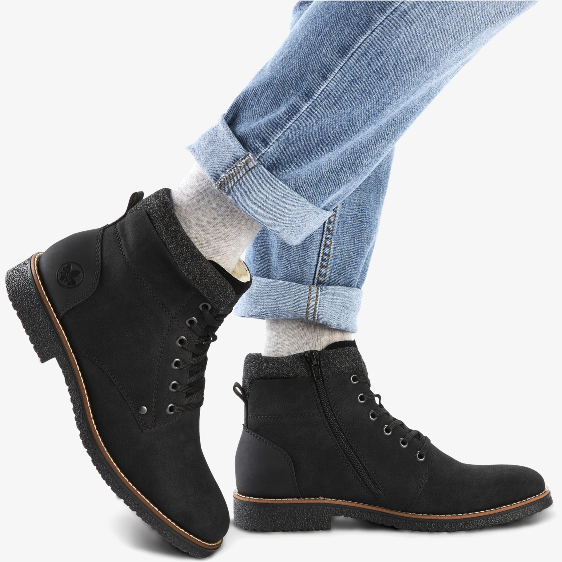rieker Herren Stiefeletten schwarz