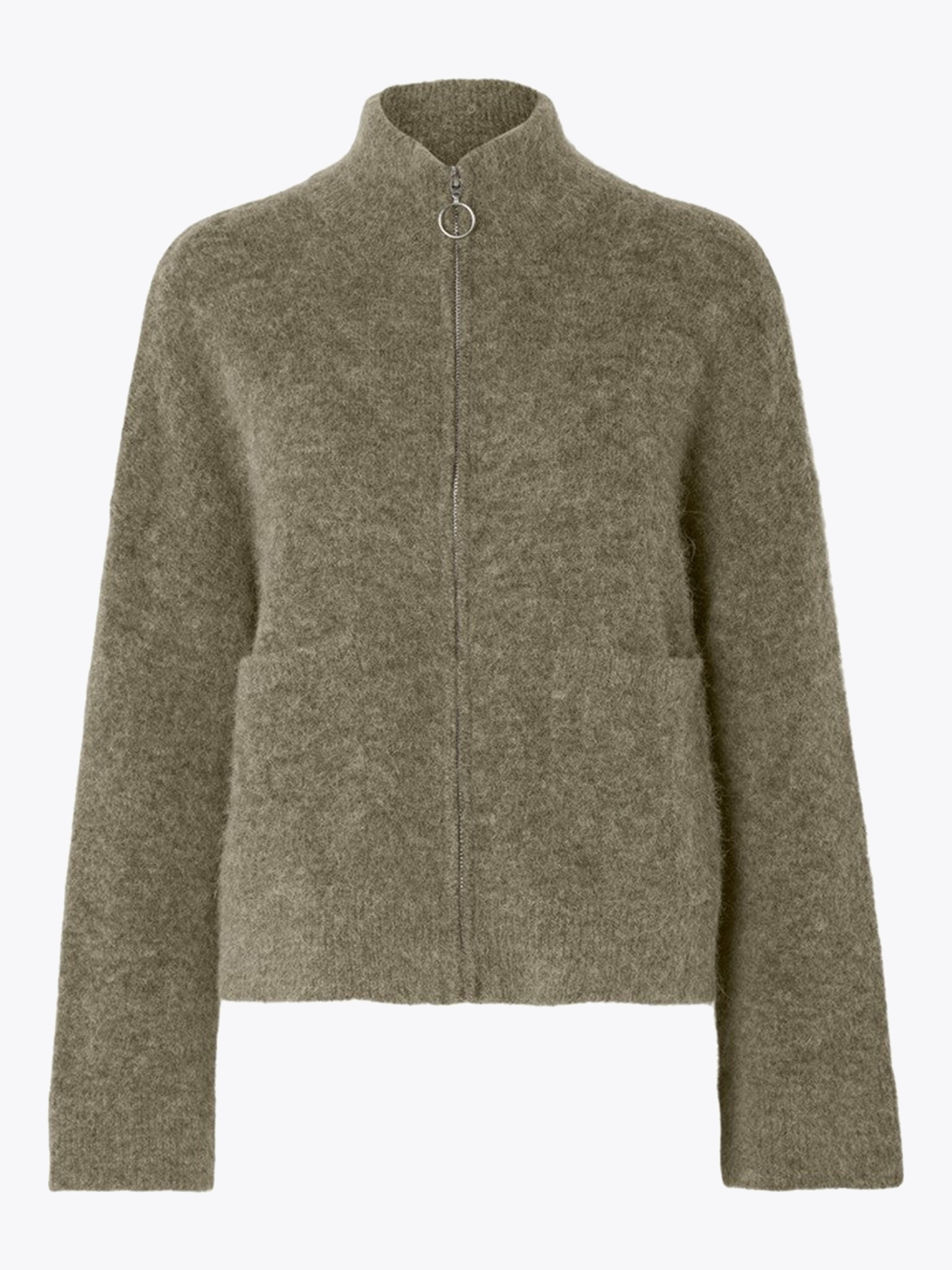 Sia Ras Long Sleeve Knit Zipper Cardigan