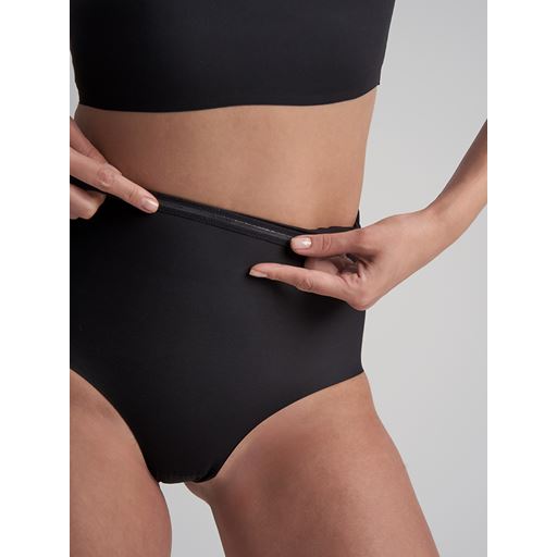Bye Bra Sculpting Mid Waist Brief, Black, XL
