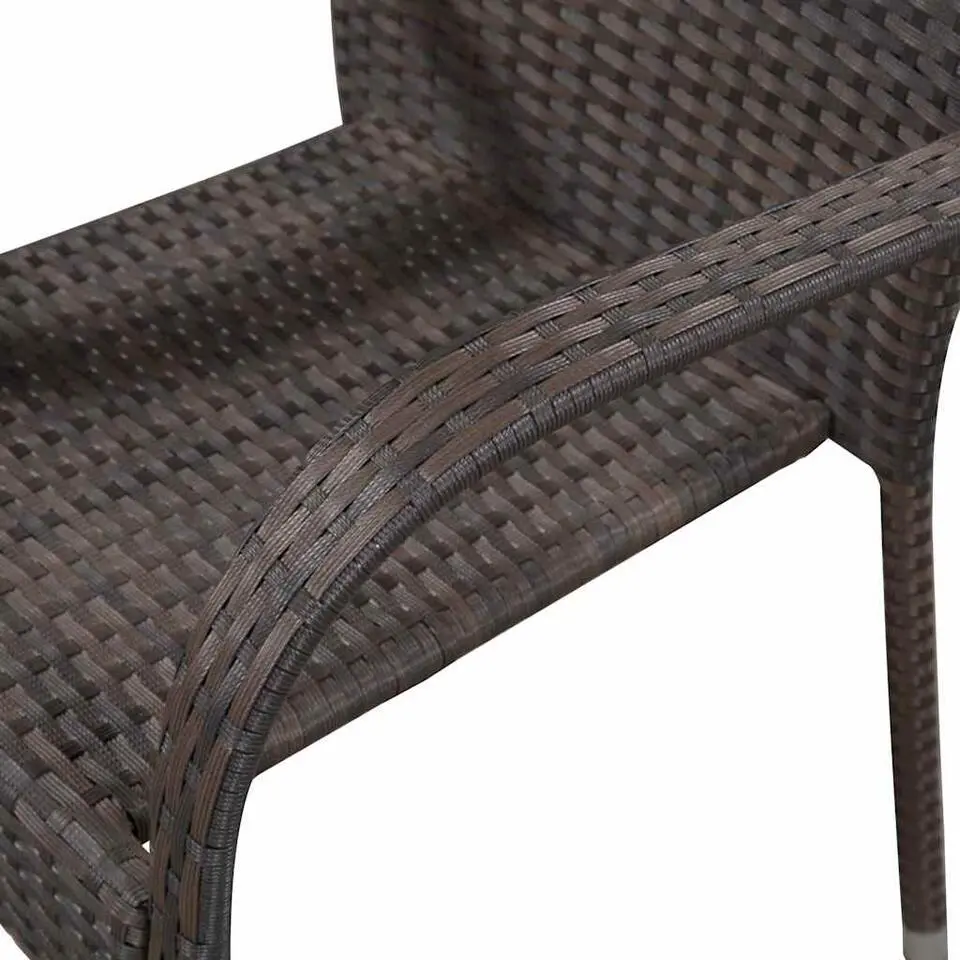 vidaXL - Stapelbare Stoel - Bruin - Poly rattan