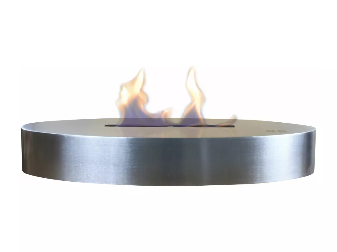 Cheminée de table à l'éthanol en acier inoxydable