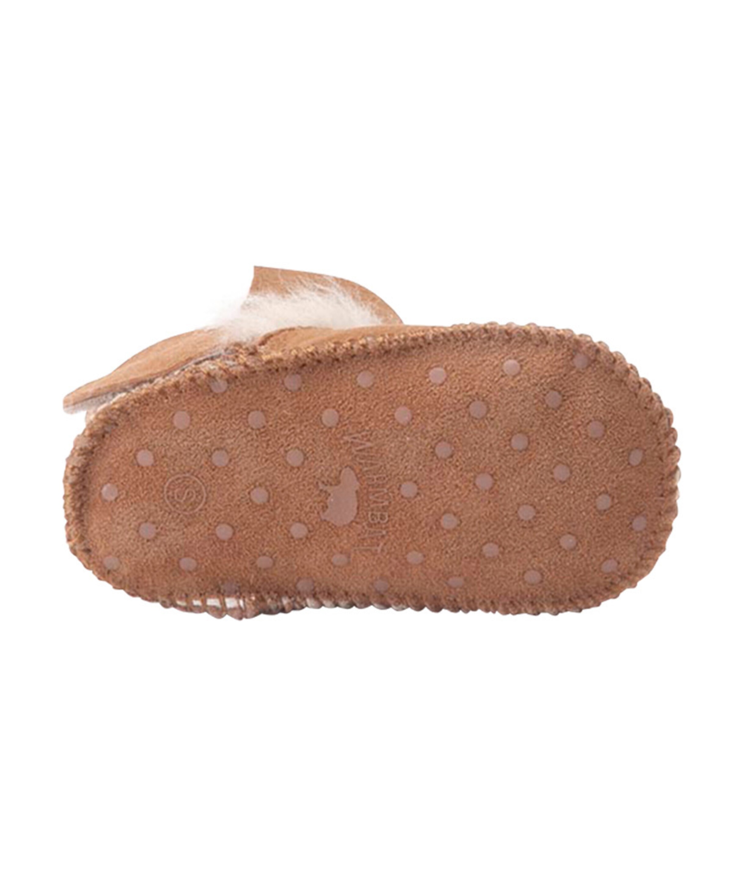 Warmbat Baby bootie meisjes pantoffels bruin