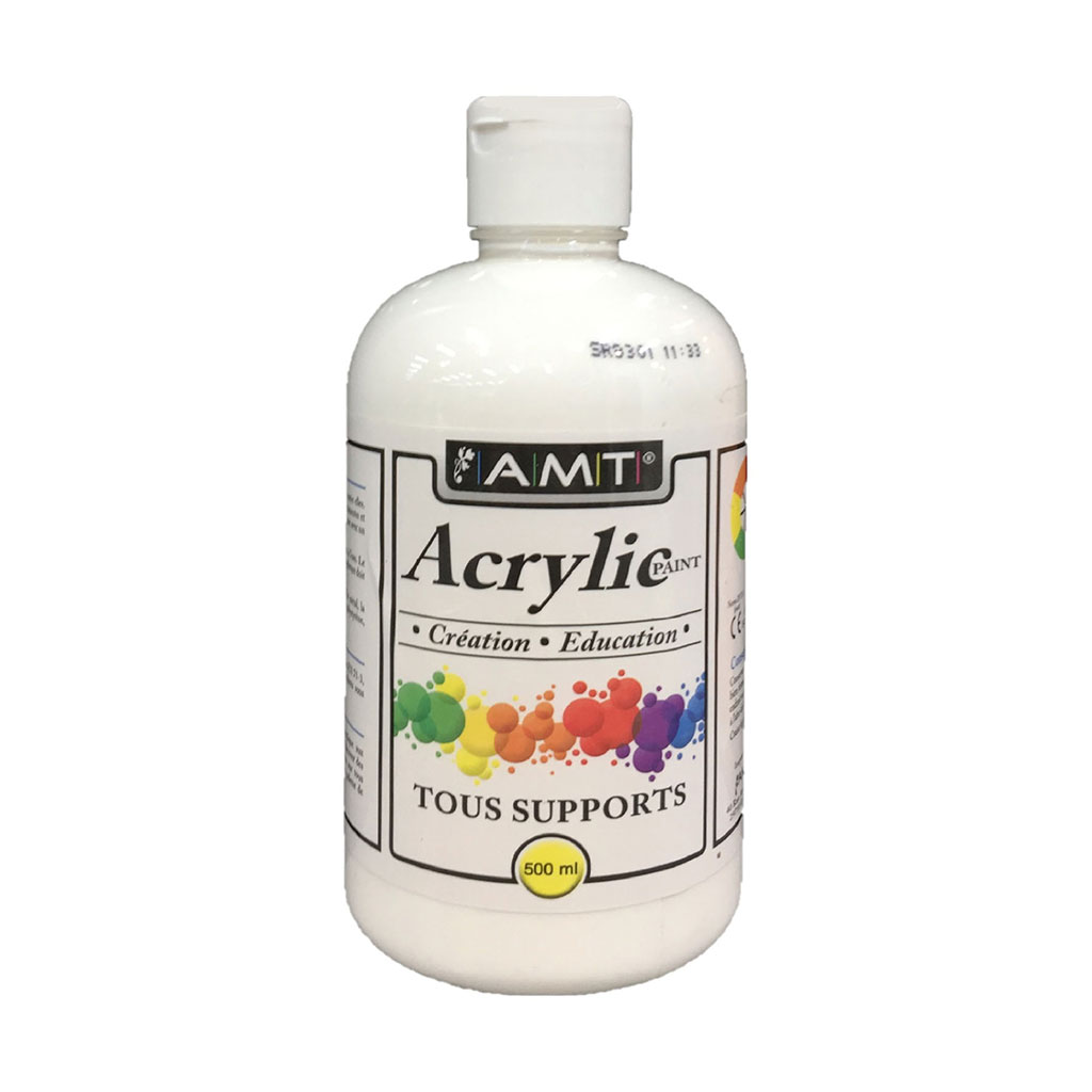 Peinture acrylique blanc 500ml