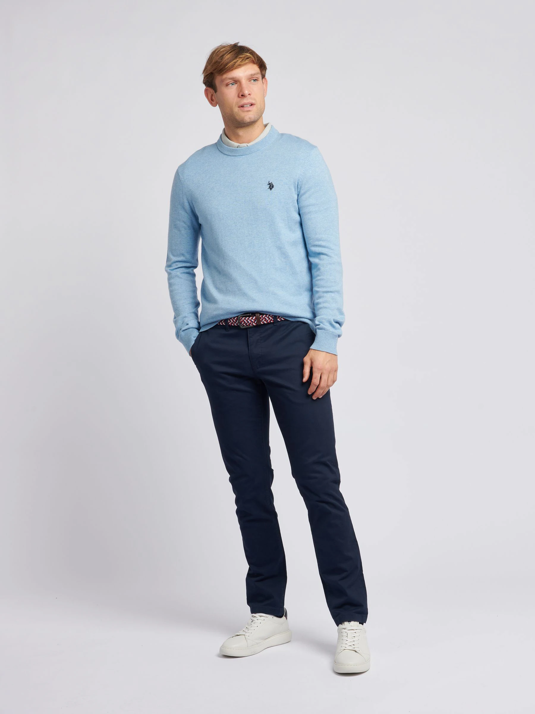 Blauw - U.S. Polo Assn. Mens Classic Chinos Trousers