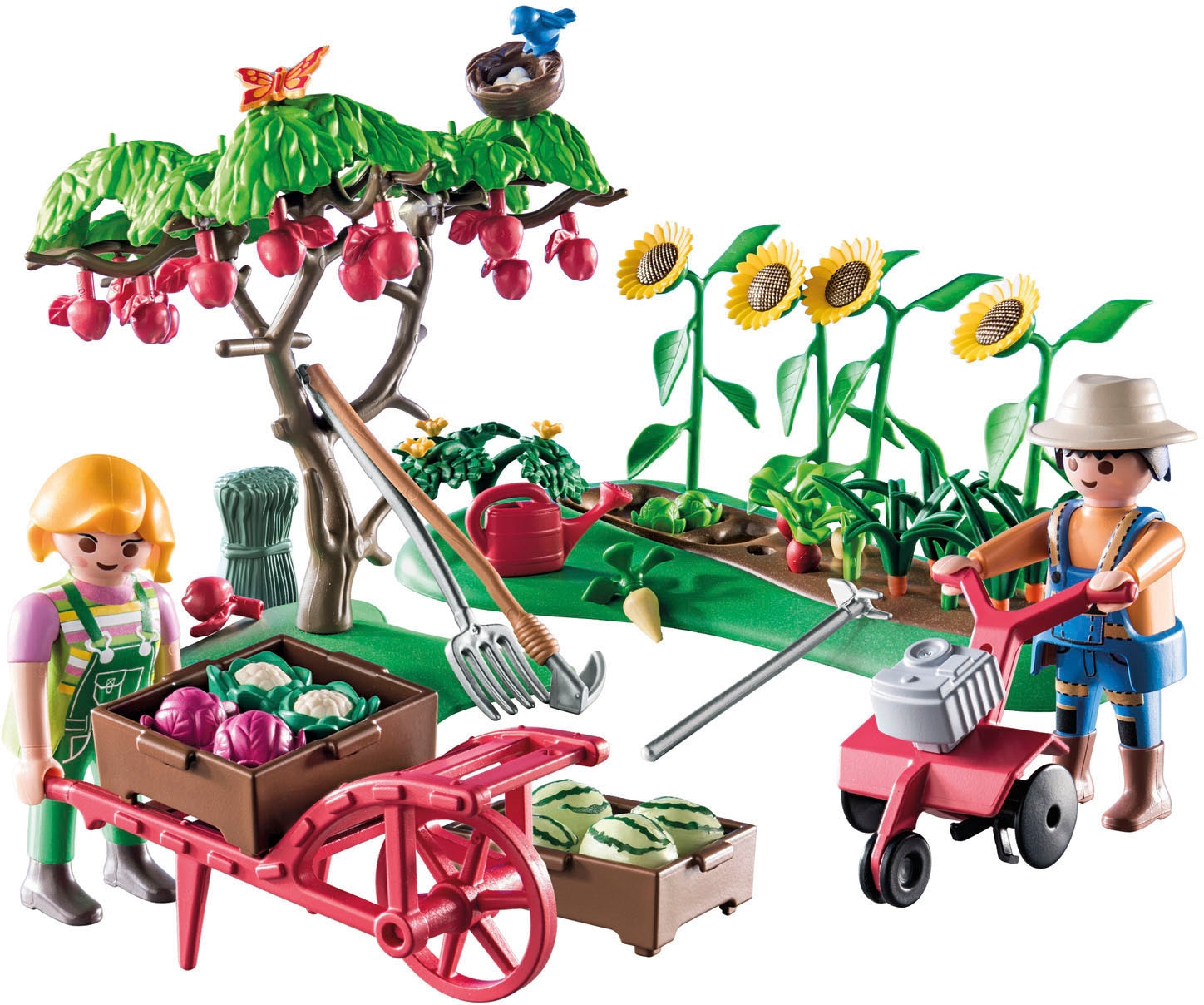 Playmobil® Konstruktions-Spielset »Starter Pack, Bauernhof Gemüsegarten (71380), Country« teilweise aus recyceltem Material