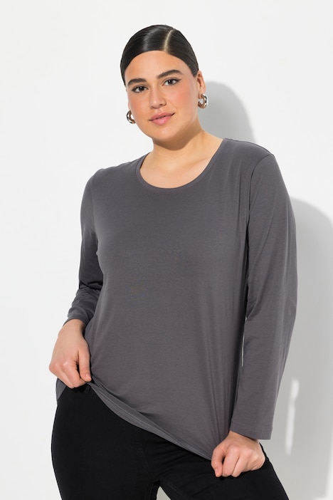 Shirt, Slim, Rundhalsausschnitt, Langarm