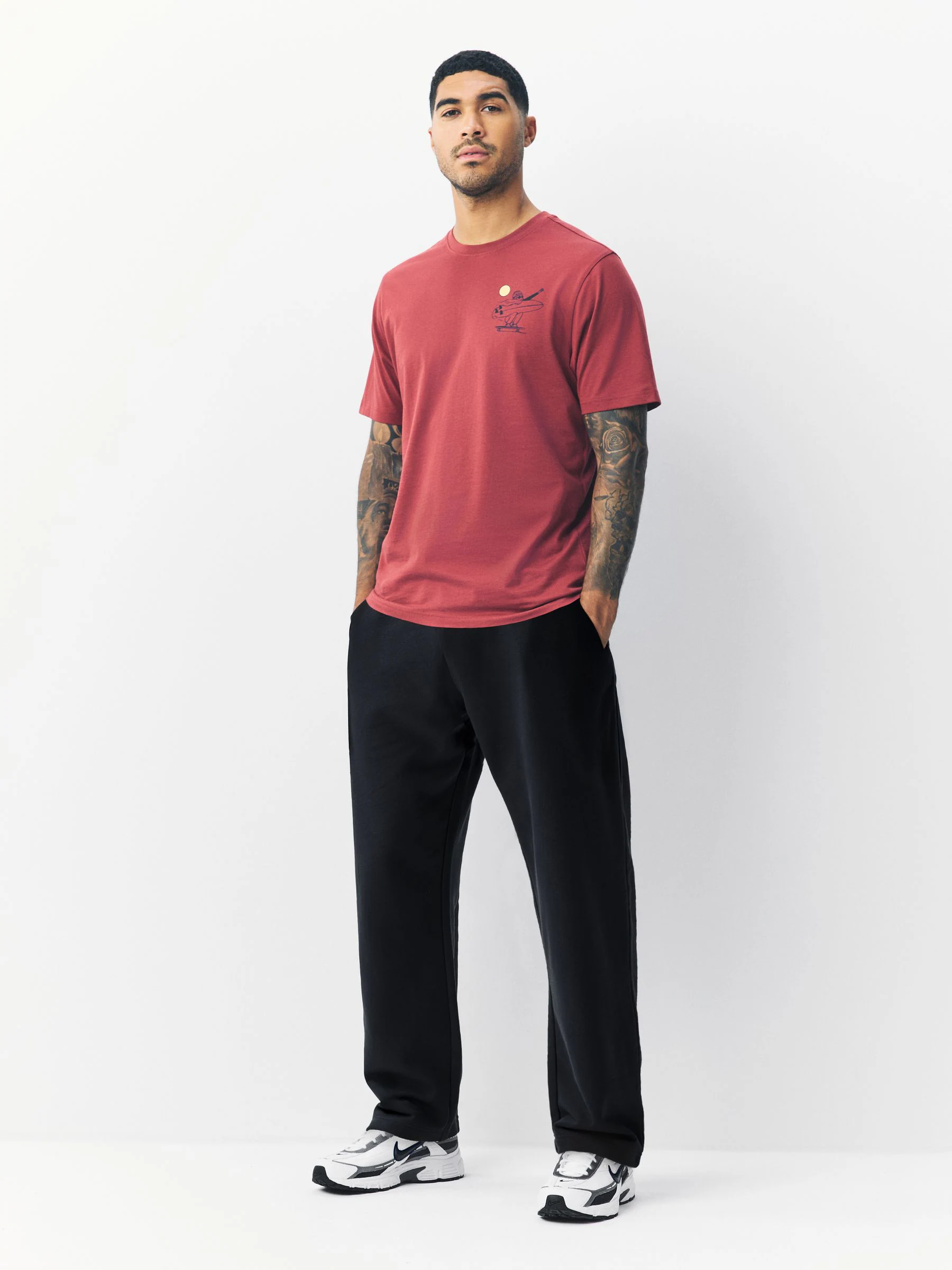Zwart - Relaxed fit - Katoenrijke Jersey Joggingbroeken
