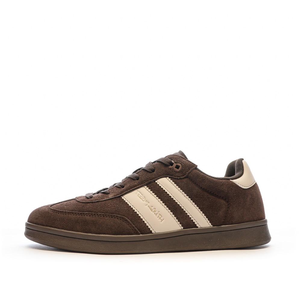 Teddy Smith Baskets Marron Homme Teddy Smith White Suede