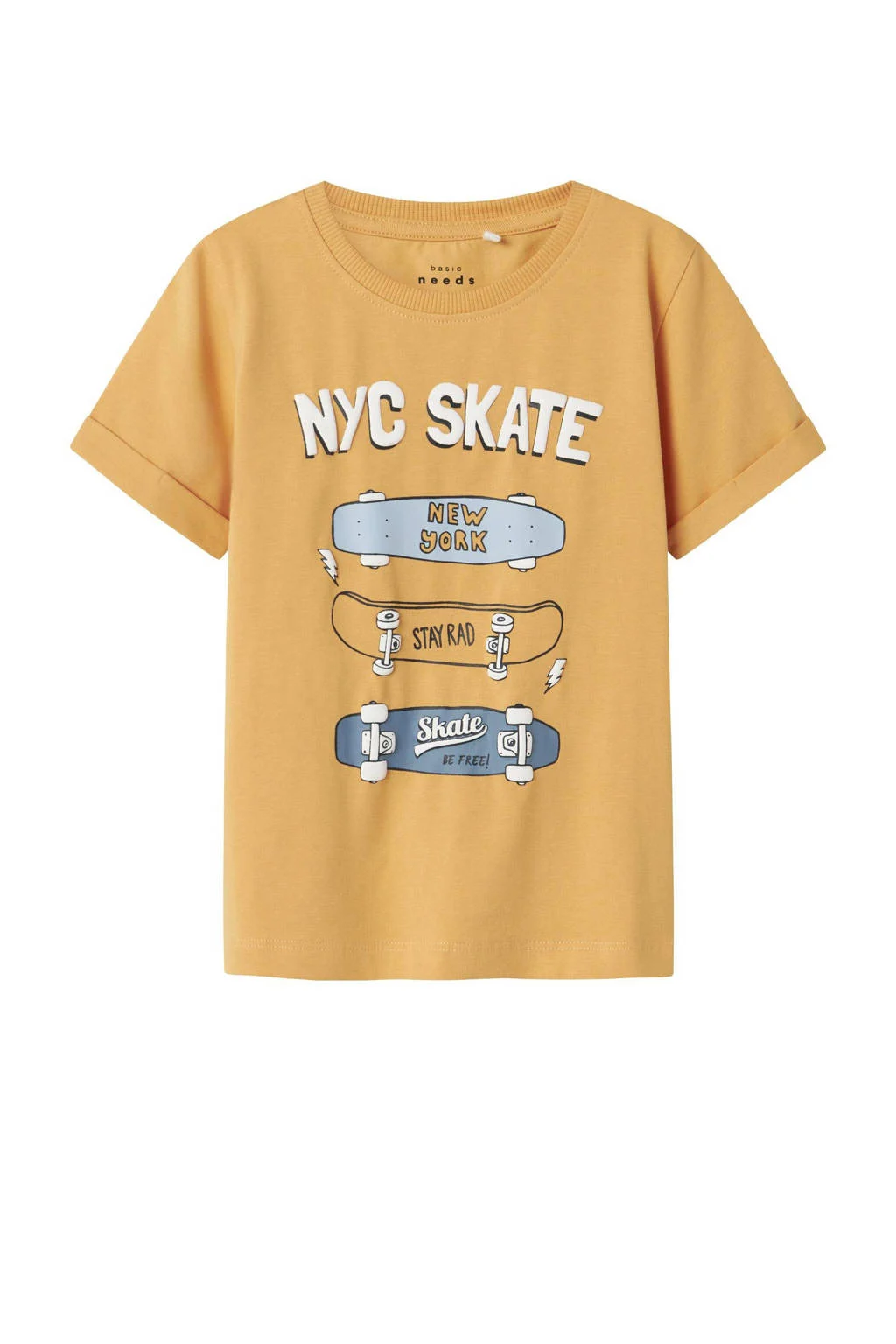 NAME IT t-shirt geel