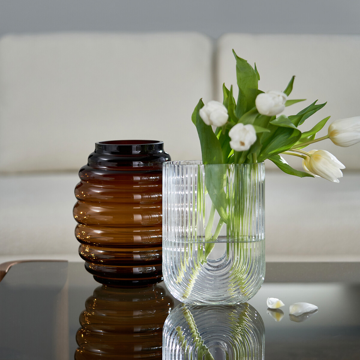 LA REDOUTE INTERIEURS<br>Vaso em vidro Alt.25 cm, Mukita.