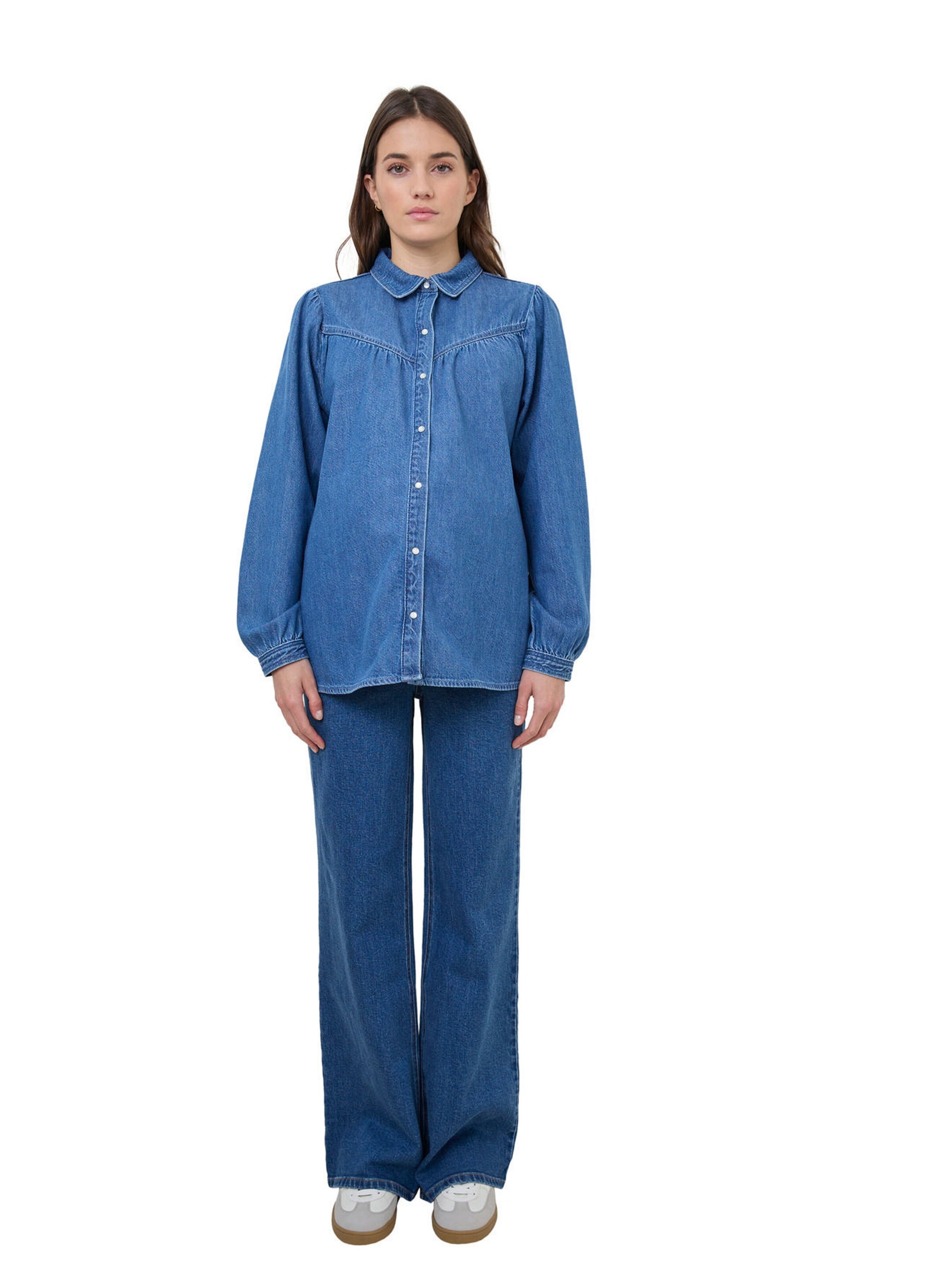 Vertbaudet Weite Umstands-Jeans dunkelblau