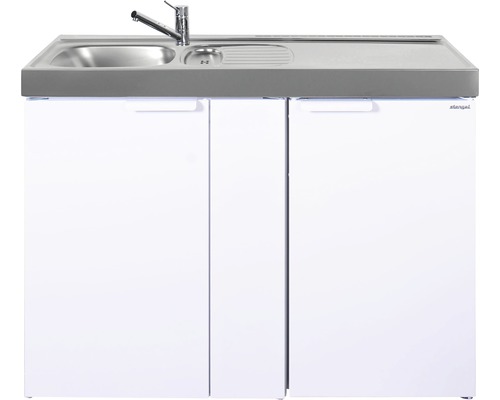 Stengel keukens mini keuken met apparatuur Kitchenline 120 cm wit hoogglans voorgemonteerde variant links 1112000106100