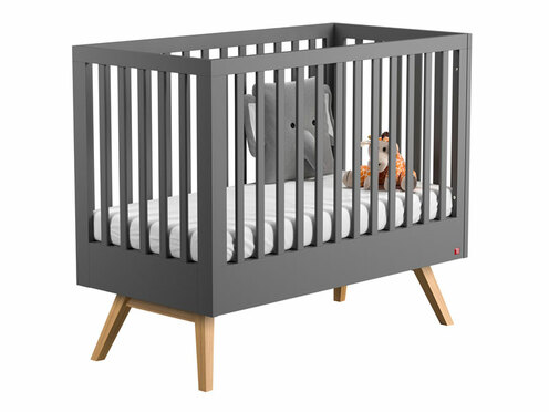 Lit 60X120 NatureBaby Graphite/Bois - VOX