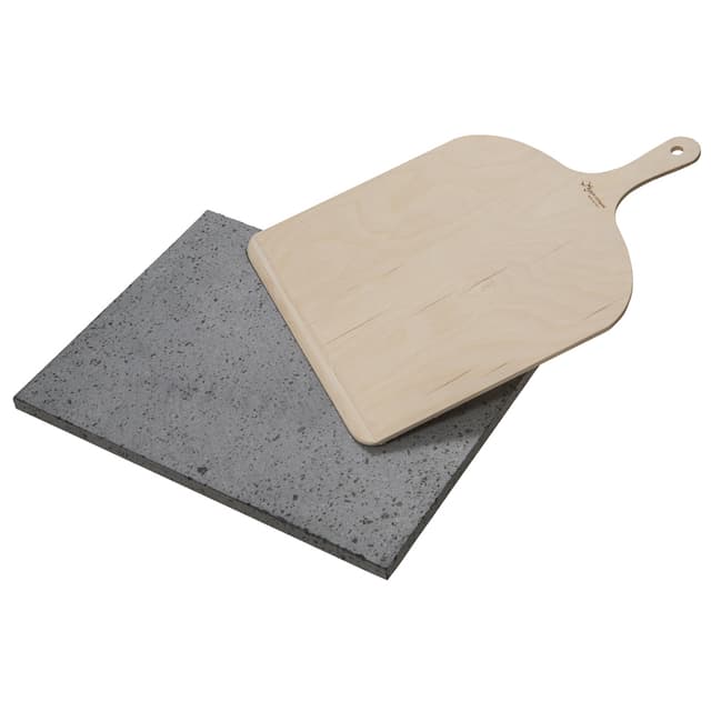 Pizza sæt med lavasten fra Etna
