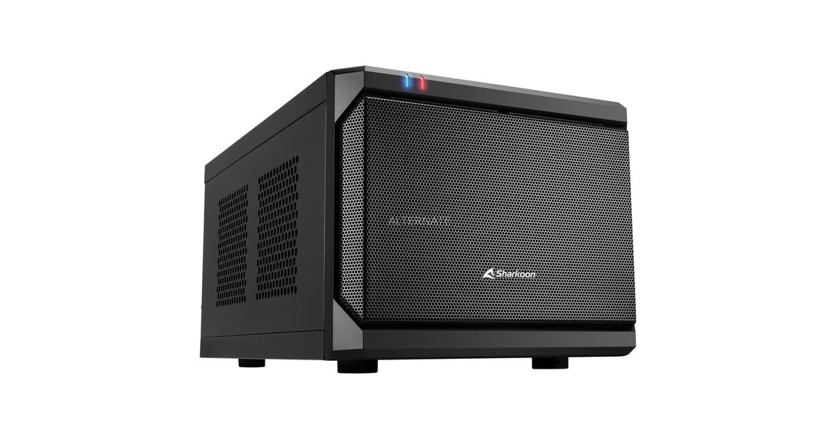 SharkoonQB One desktop behuizing  (Zwart | 4x USB-A)