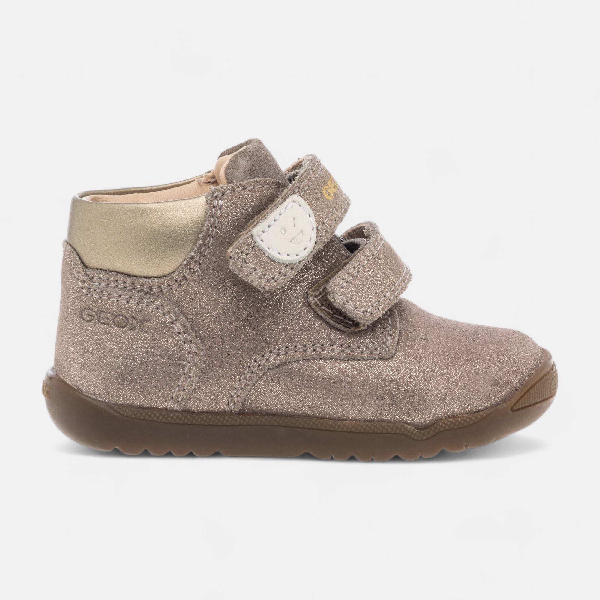 Baskets hautes Bébé fille en cuir or
