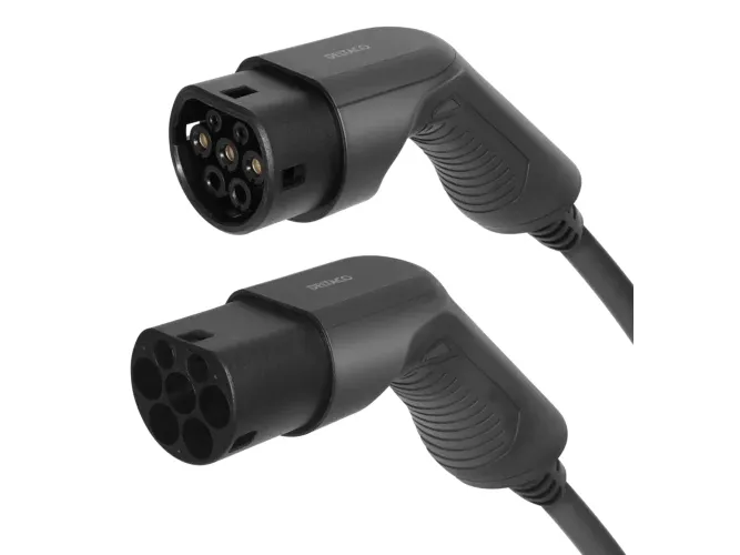 DELTACO e-Charge ladekabel til elbil type 2 stik - 32A - Optil 22 kW - 5 meter