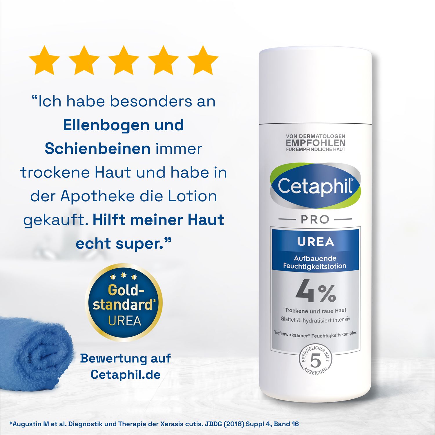 CETAPHIL PRO Urea 4% Aufbauende Feuchtigkeitslotion für trockene Haut