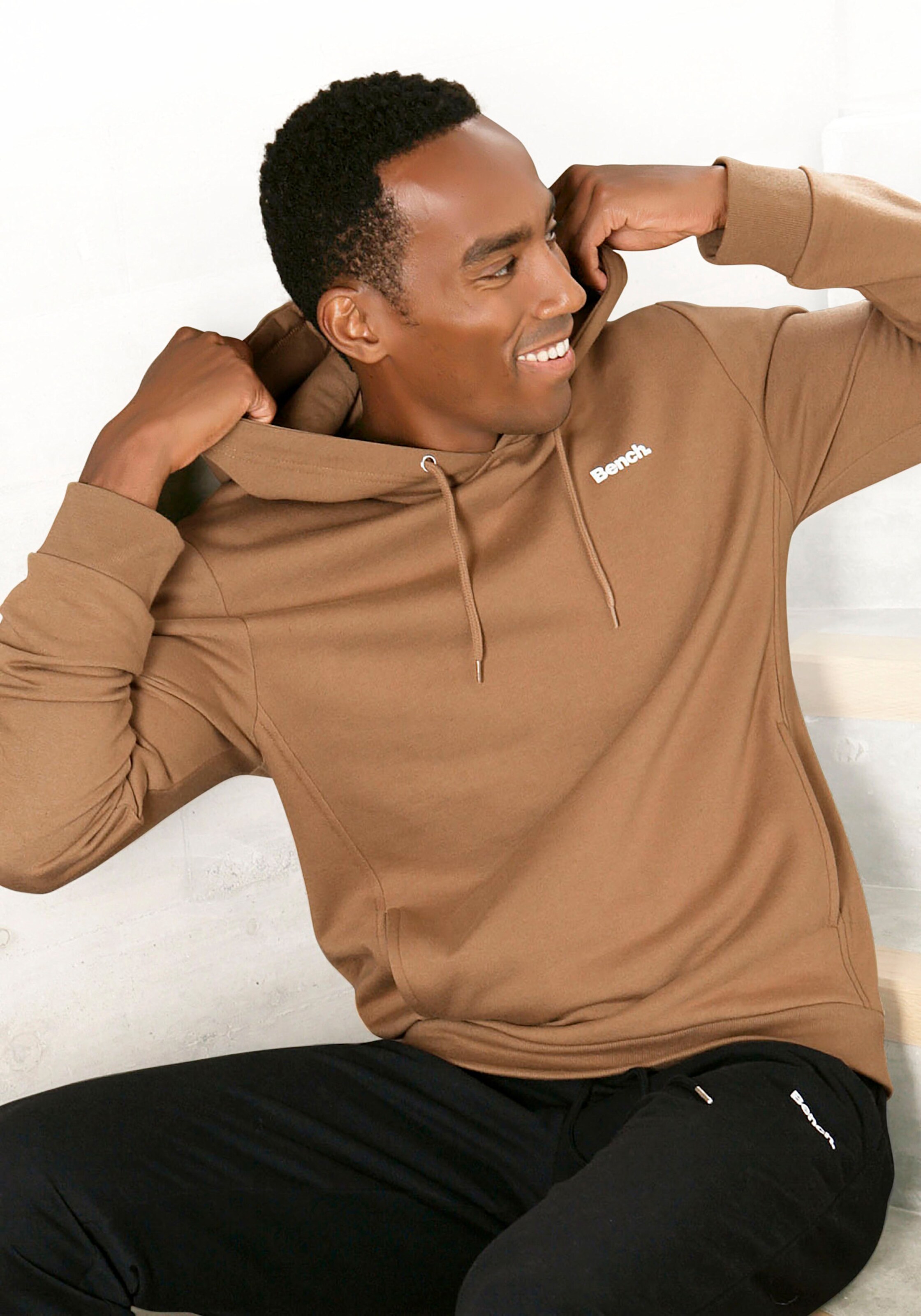 Hoodie in camelfarben