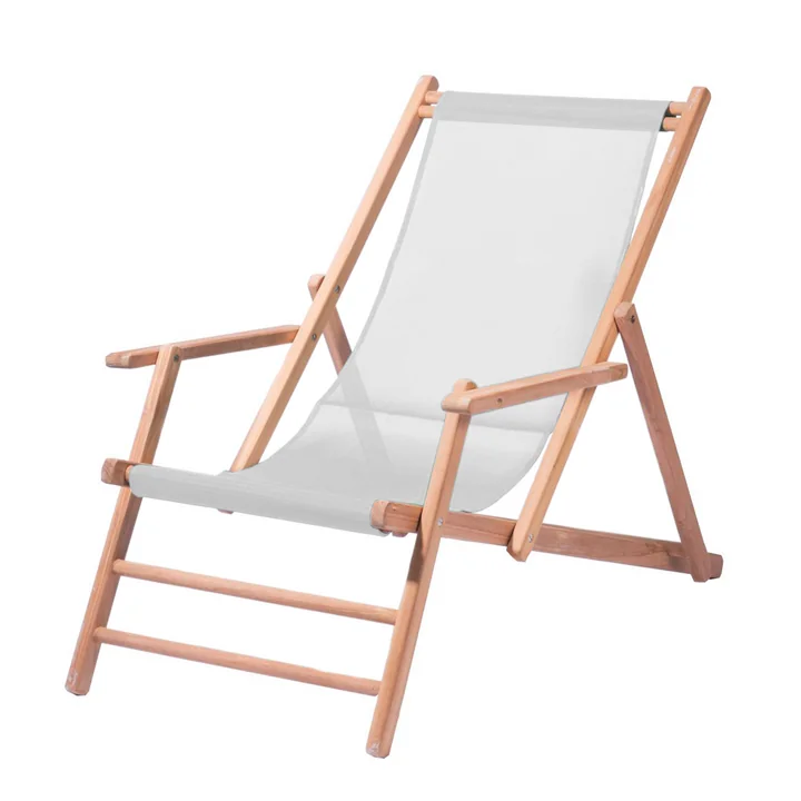 Jan Kurtz - Maxx Deckchair, Teakholz / Bezug Kunststoffgewebe pistazie (2er-Set)