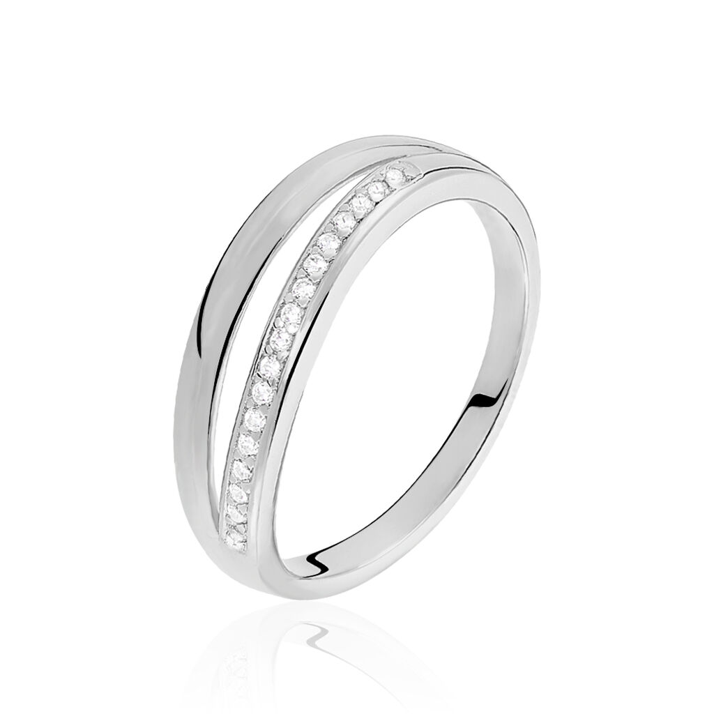 Bague Celimene Argent Blanc Oxyde De Zirconium