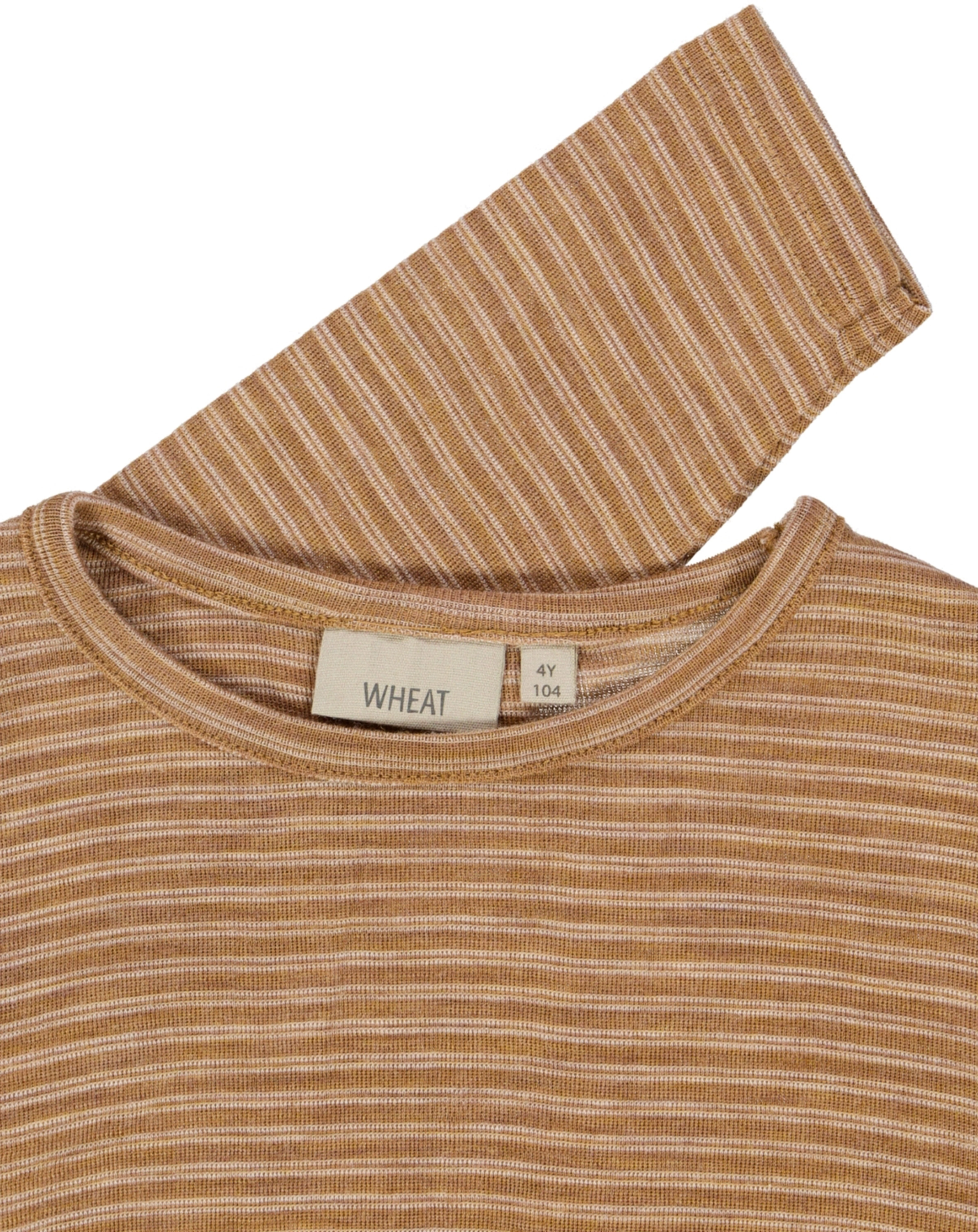 Woll-Langarmshirt SOFT STRIPES in clay melange