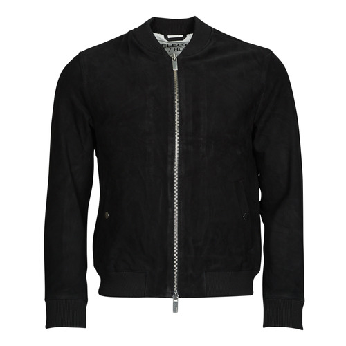 Selected - SLHARCHIVE BOMBER SUEDE - Noir