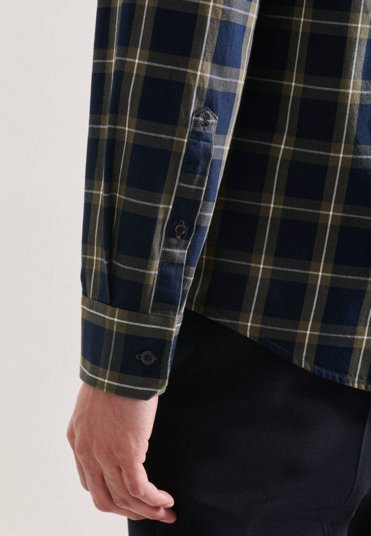 Seidensticker| Herren Casual Hemd Schwarze Rose