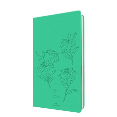 Agenda Summerside 16 poche - 1 semaine sur 2 pages - vert turquoise - Oberthur