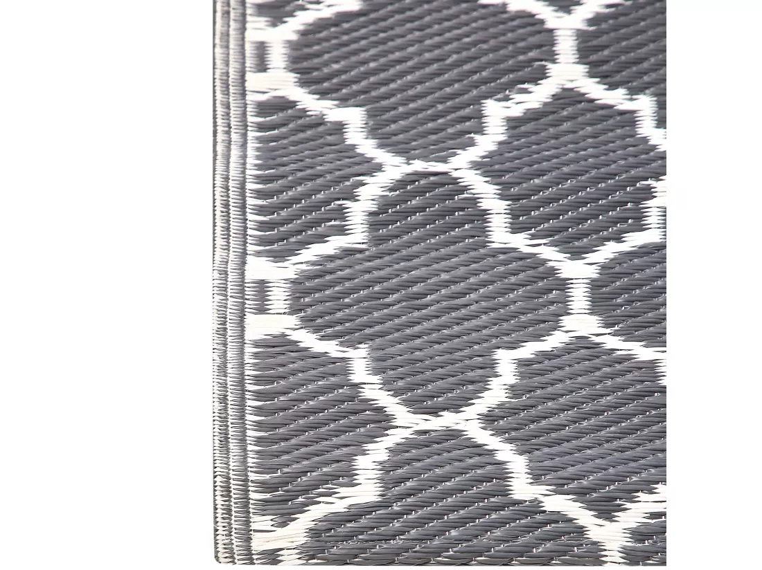 Tapis extérieur gris au motif marocain 120 x 180 cm SURAT