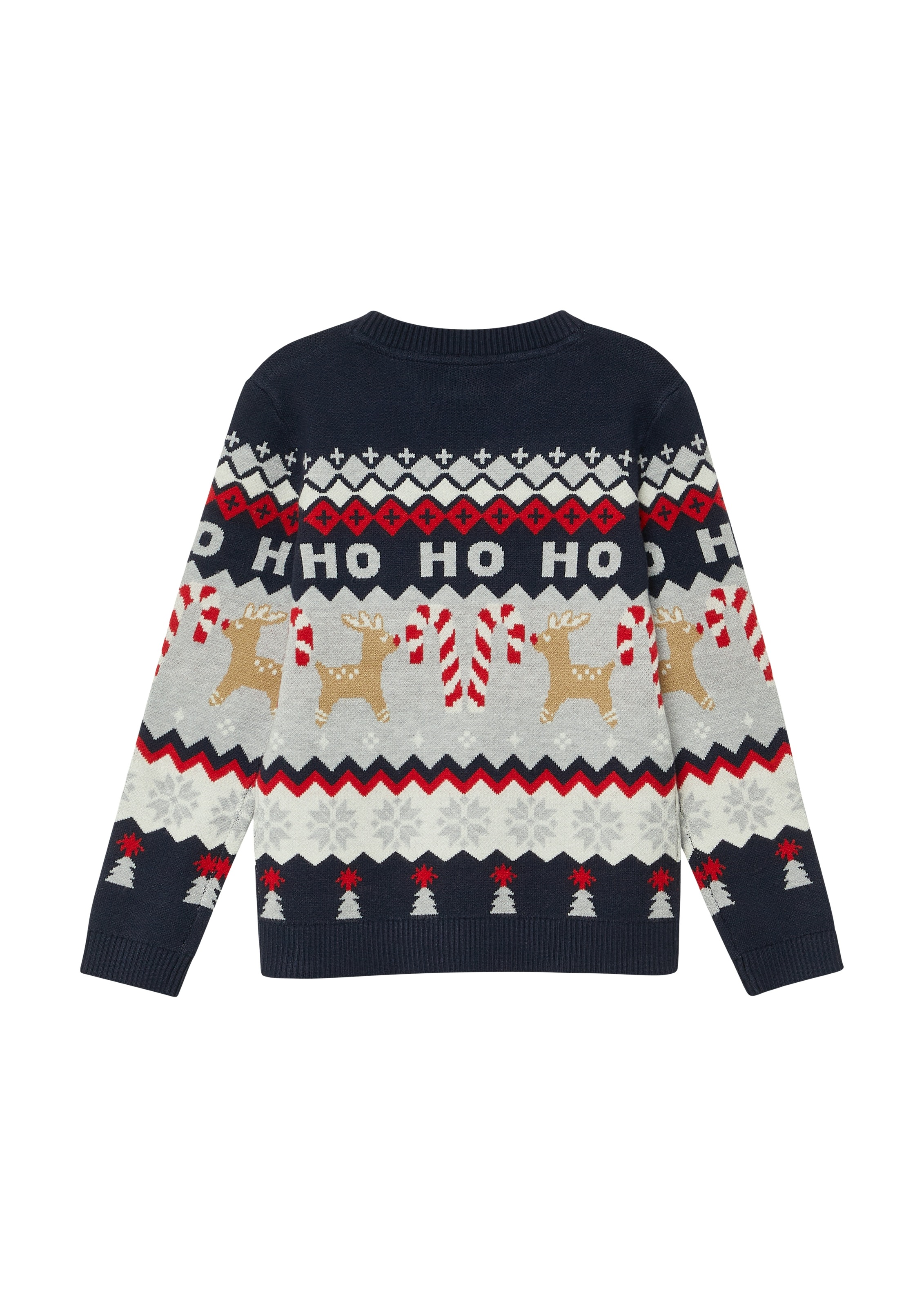 s.Oliver Junior Weihnachtspullover , mit Rundhalsausschnitt, Intarsie, Regular Fit