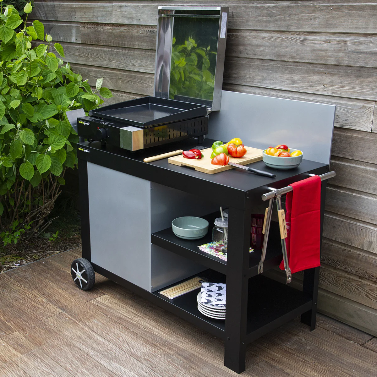 Desserte noire NOVA pour plancha Cook'in Garden