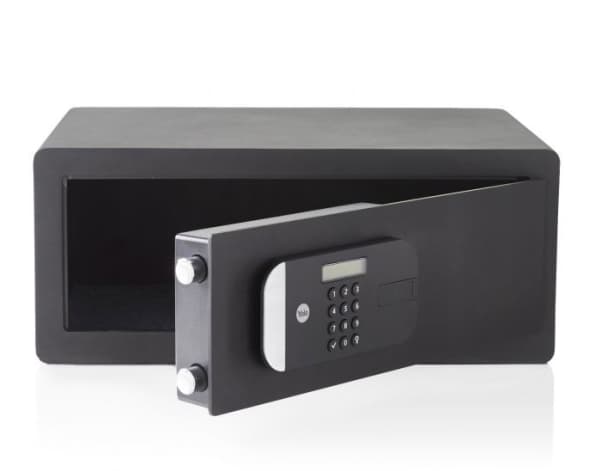 Yale YLEM/200/EG1, Frittstående safe, Sort, Kombinasjonslås, Stål, Gulv/vegg, 2 hyller