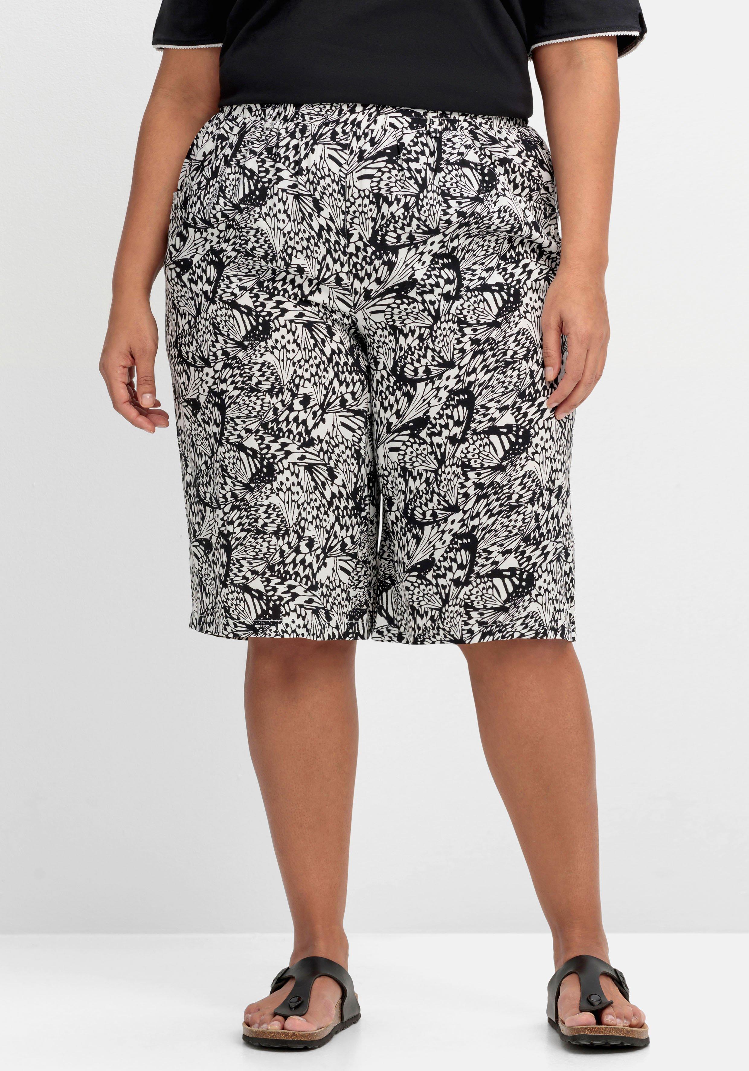 Weite Bermudas mit Gummibund