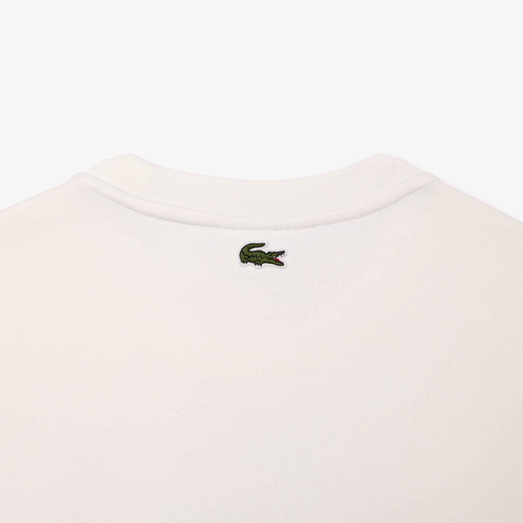 Sweatshirt aus Fleece mit Monogramm-Aufdruck Sweatshirts - Weiss - Lacoste - Herren