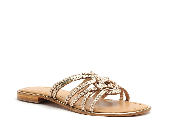 Les tropeziennes mules et sabots plats femme hyamei or