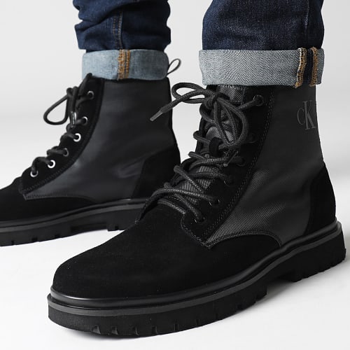 Boots Mid Laceup Leather 0842 Black Stormfront
